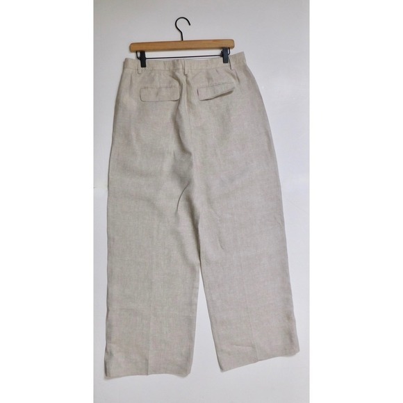 NWT!! J. CREW Wide Leg Essential Pants Flax Linen Pleated Preppy Summer Size 10 - Picture 7 of 16